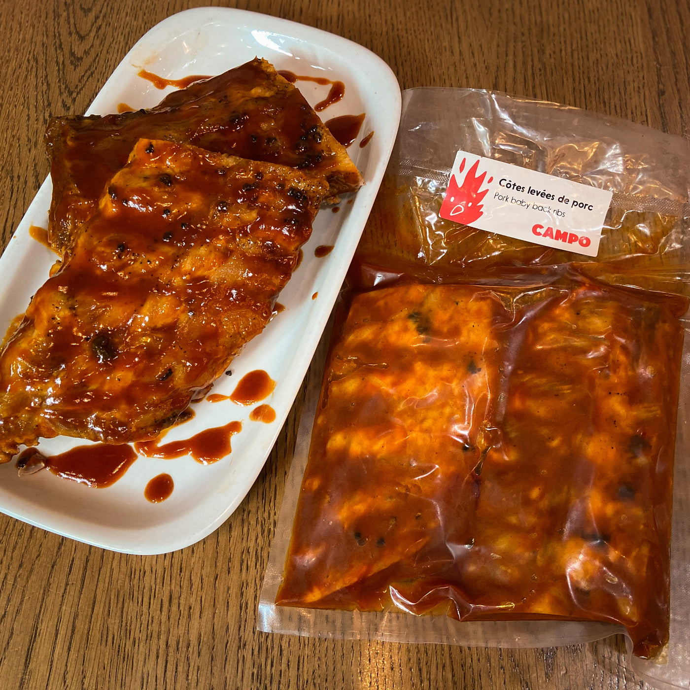 Côtes levées - Sauce BBQ maison