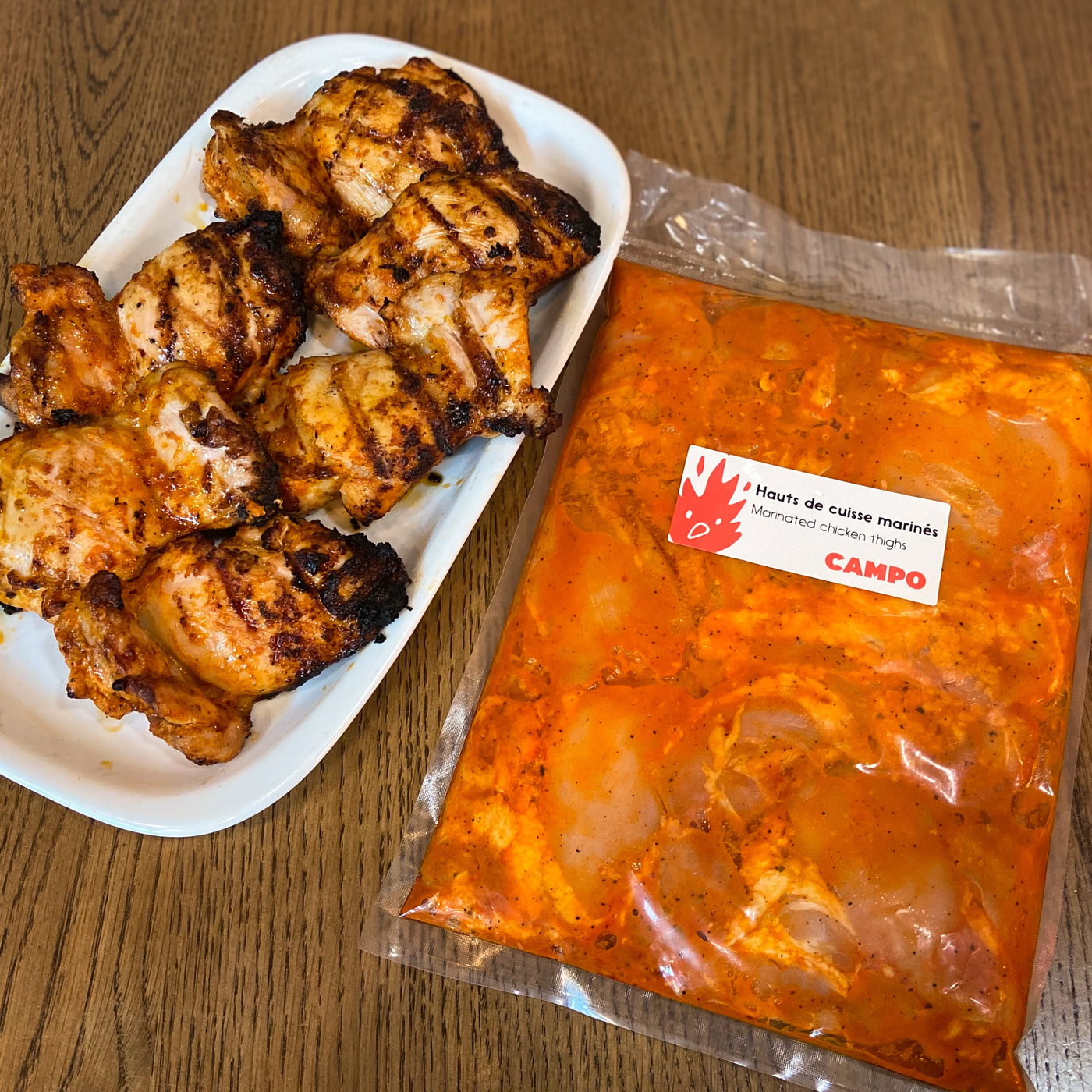 Hauts de cuisse marinés